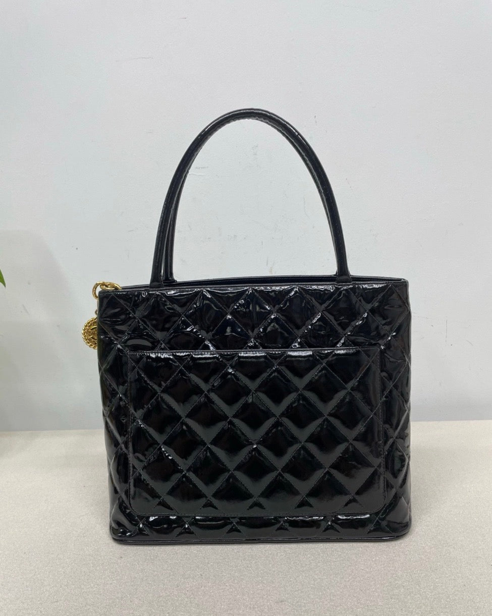 Chanel Medallion Patent Tote