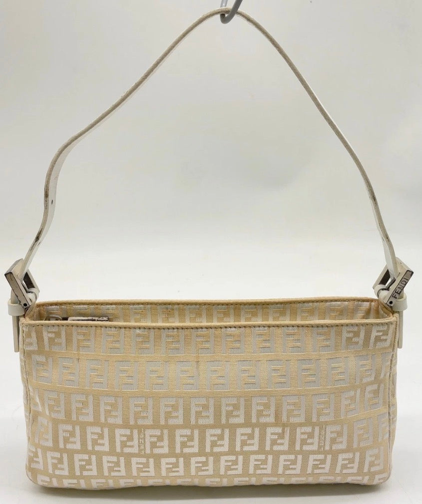 Fendi Zucca Baguette Pochette Shoulder Bag