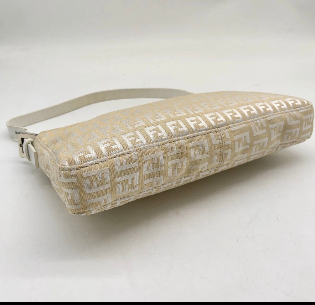 Fendi Zucca Baguette Pochette Shoulder Bag