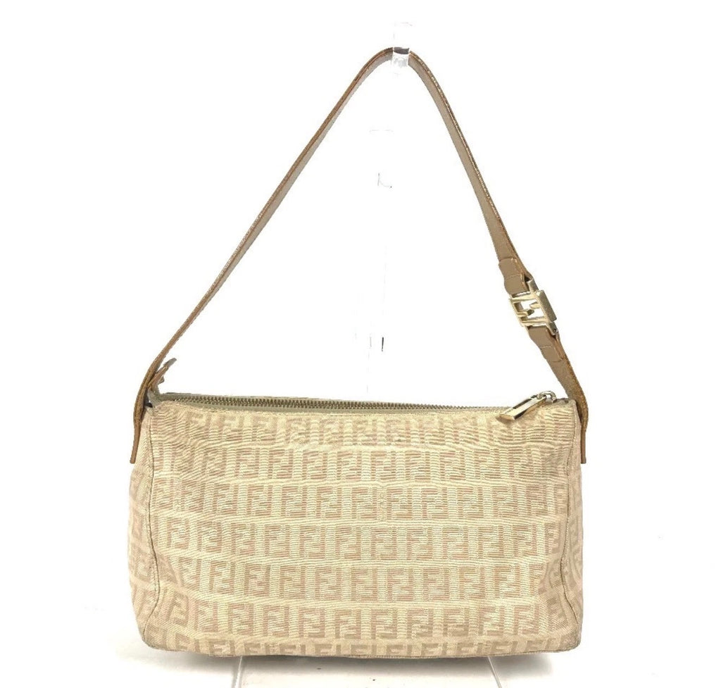 Fendi Zucca Baguette Pochette Shoulder Bag