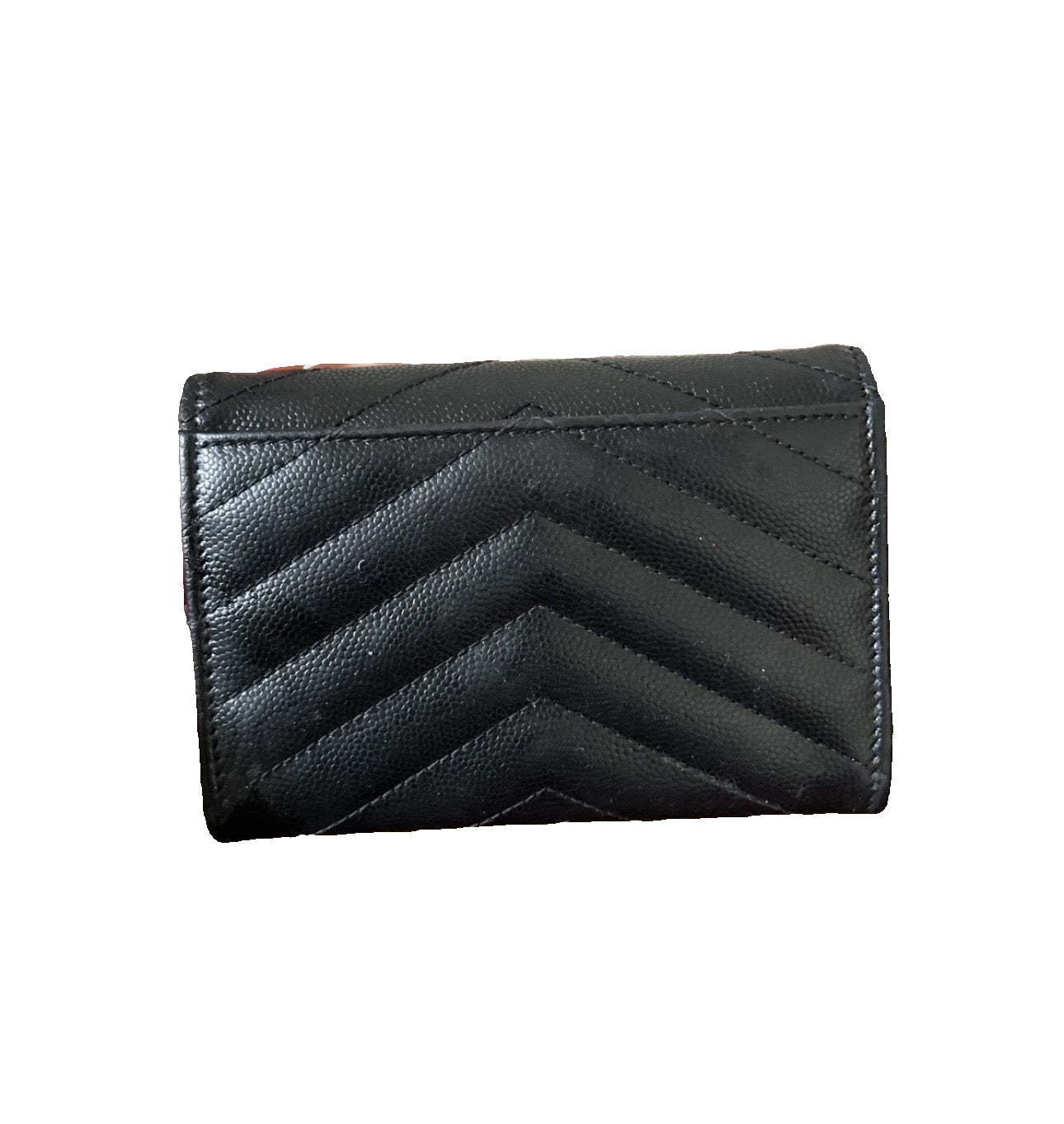 Saint Laurent V-Flap Leather Wallet